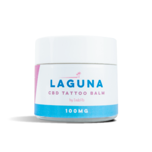 laguna cbd tattoo balm 100mg for tattoo aftercare, studio shot on white background